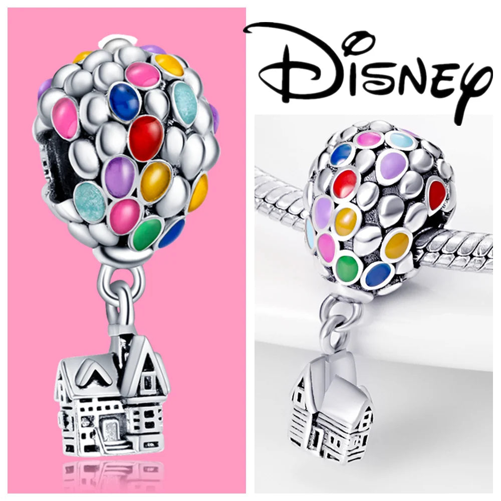 Disney 925 Silver Dumbo Clip Charm Mickey Minnie Love Heart Beads Fit Original Pandora Bracelets DIY Pendant Women Jewelry Girl