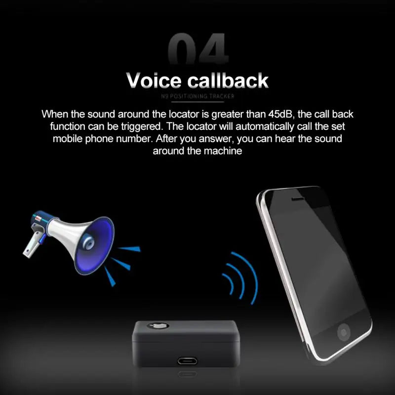 N9 Wireless GSM Listen Audio Bugging Surveillance Voice Detect Car GPS Tracker Real Time Listen Audio Wiretapping Tapping Device