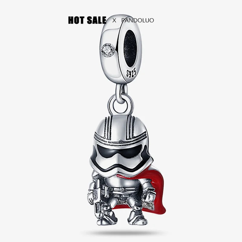 New Charm plata de ley 925 Silver Disney Star Warsries Mandalorian Helmet Charm Bead Fit Original brand bracelet Birthday Gift