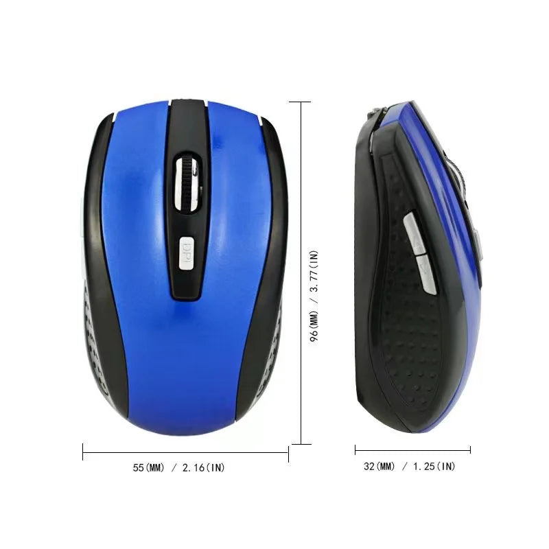 2.4G Wireless Mouse Silent Mouse Adjustable DPI Levels Portable Charging Mobile Optical Office Mouse for Notebook PC MacBook