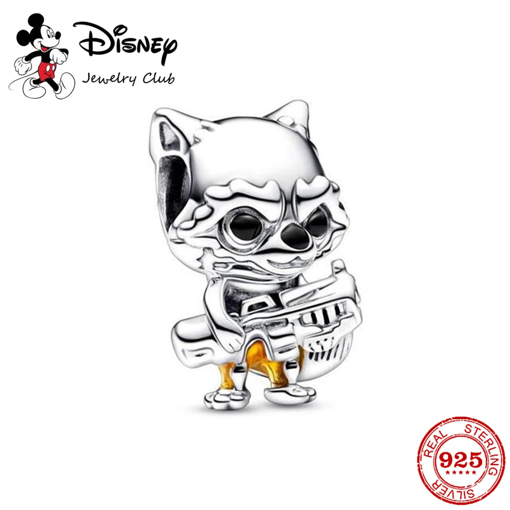 Disney Minnie Mouse Rocket Raccoon Charms Pendant Fit Pandora Charms Silver 925 Original Bracelet Beads Charm for Jewelry Gift