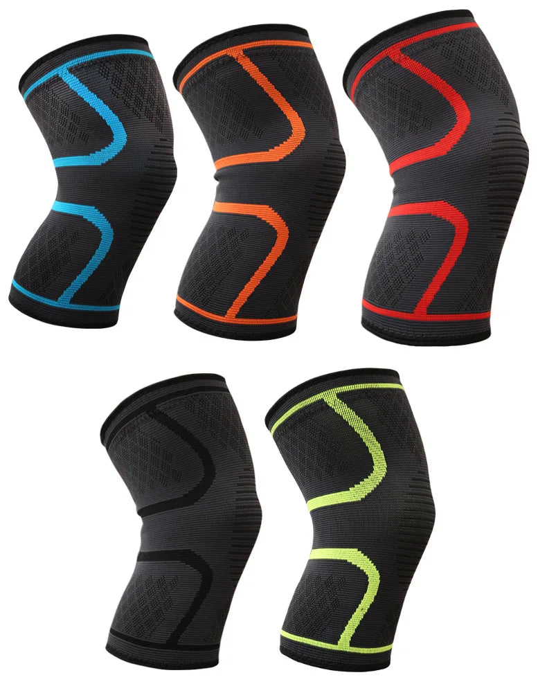 Knitted sports knee pads, running basketball, cycling fitness, anti slip, breathable nylon knee pads for men and women