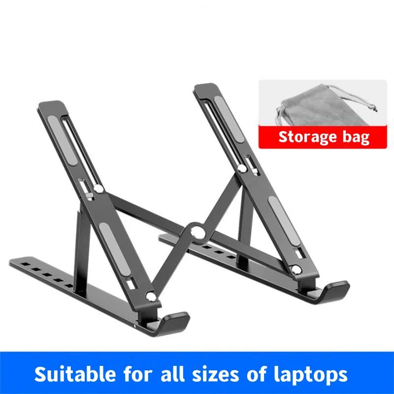 Aluminum Alloy Laptop Stand Portable Notebook Holder Foldable Computer Bracket Up to 17Inch Adjustable Accessories 2023 Hot Sale