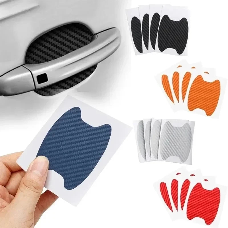 Handle sticker Car door handle, car sticker protective film, carbon fiber handle wrist sticker 4 car stickers