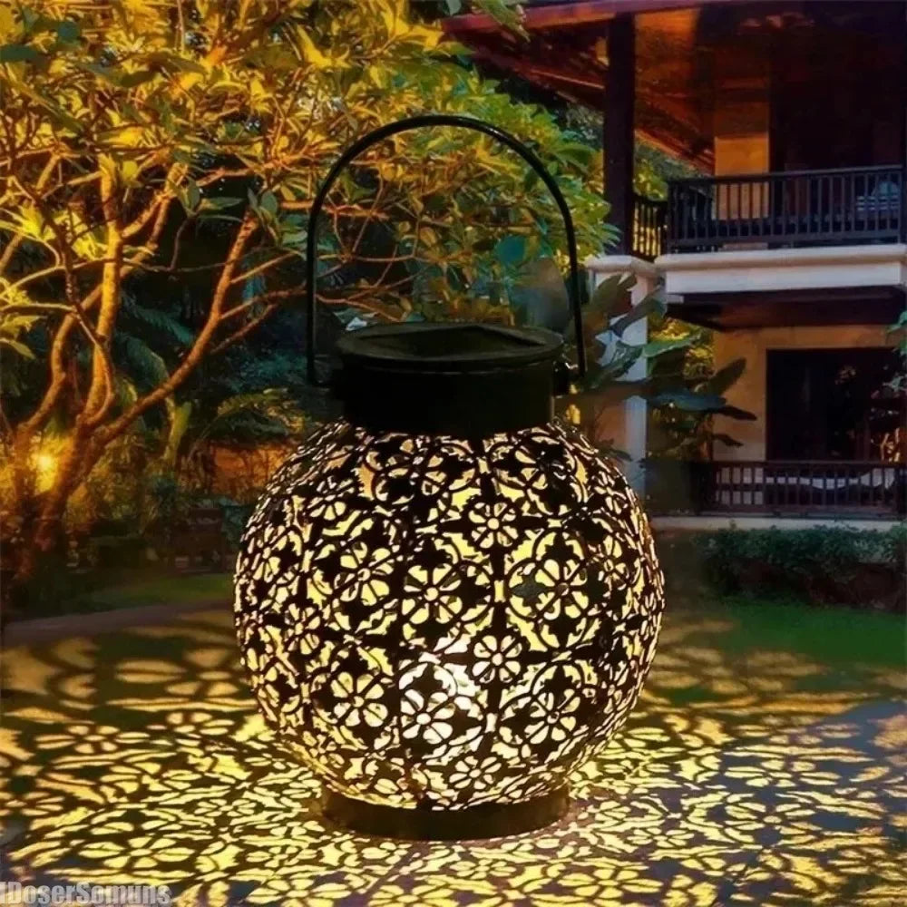 LED Solar Powered Retro Lantern Waterproof Solar Lamp Light Outdoor Garden Lantern Dancing Flicker Flame Light Landscape Decor