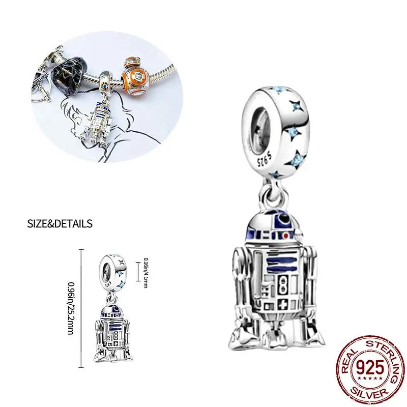 New Charm plata de ley 925 Silver Disney Star Warsries Mandalorian Helmet Charm Bead Fit Original brand bracelet Birthday Gift