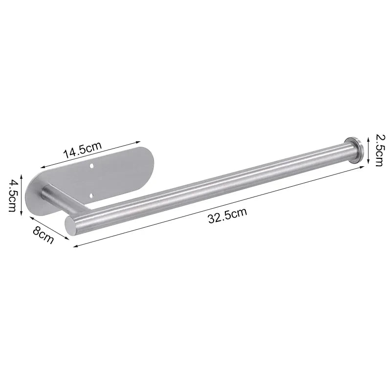 Bathroom bathroom extended storage rack, stainless steel tissue holder, adhesive toilet roll holder