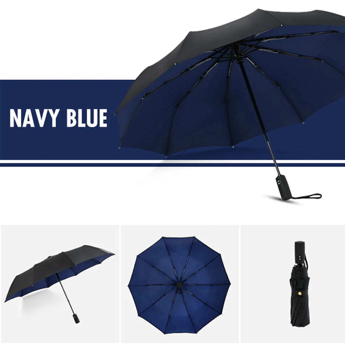 Windproof Double Layer Fully Automatic Resistant Umbrella