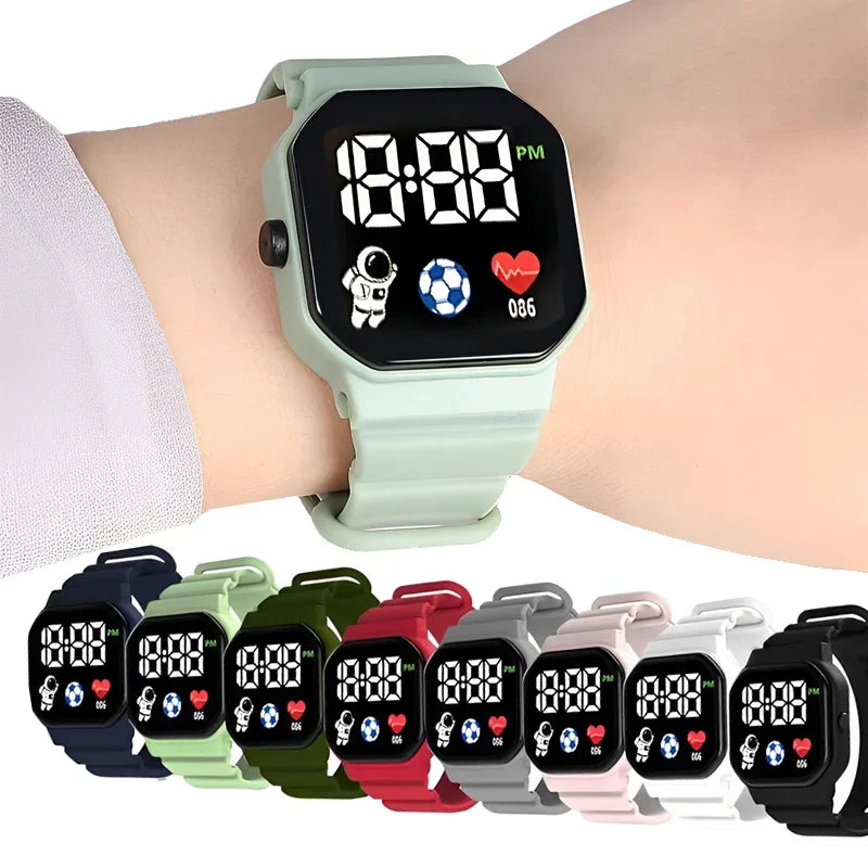 Smart Watch Children Digital Wristwatch for Boy Girl Silicone Strap Sport Fitness LED Electronic Watch Health Monitoring Watches