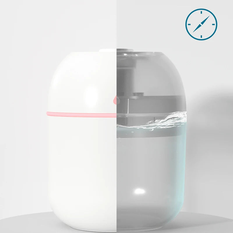 Portable Humidifier 220ml White USB Desktop Indoor Air Atomization Humidifier Household Mute Large Spray Humidifier