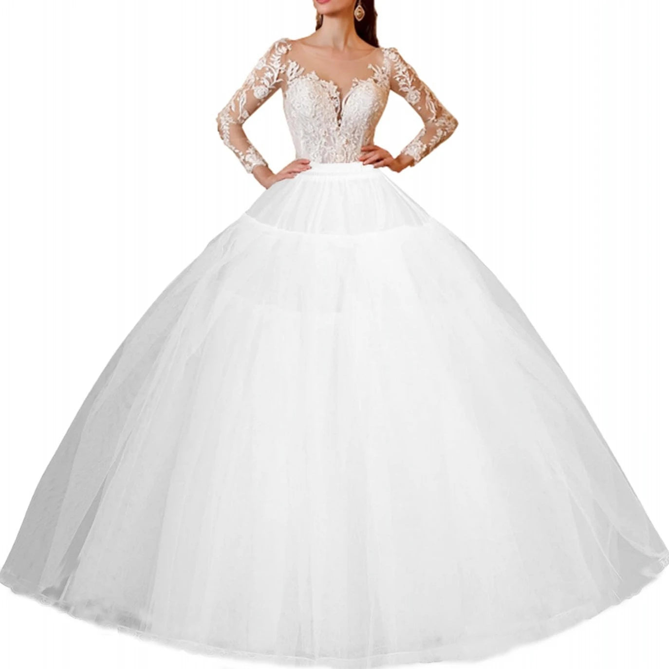 Bridal Wedding Petticoat Underskirt Ball Gown Crinoline Slip Underskirt Bridae Prom Dress Petticoats