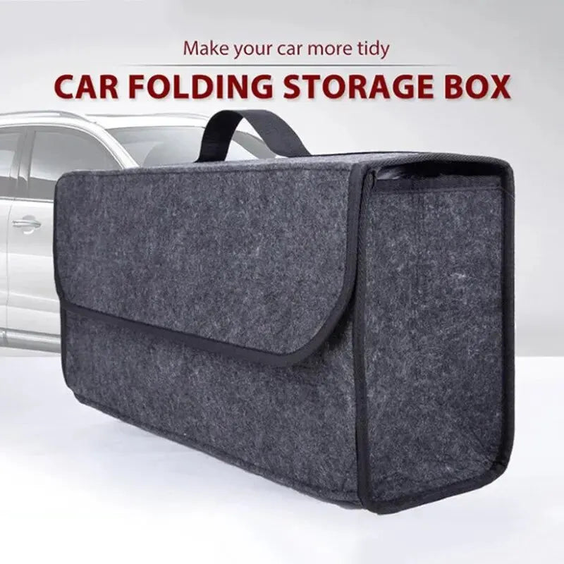 Large Anti Slip Compartment Boot Storage Organizer Tool Car Storage Bag Car Trunk Organizer Soft Felt Storage Box Accessories