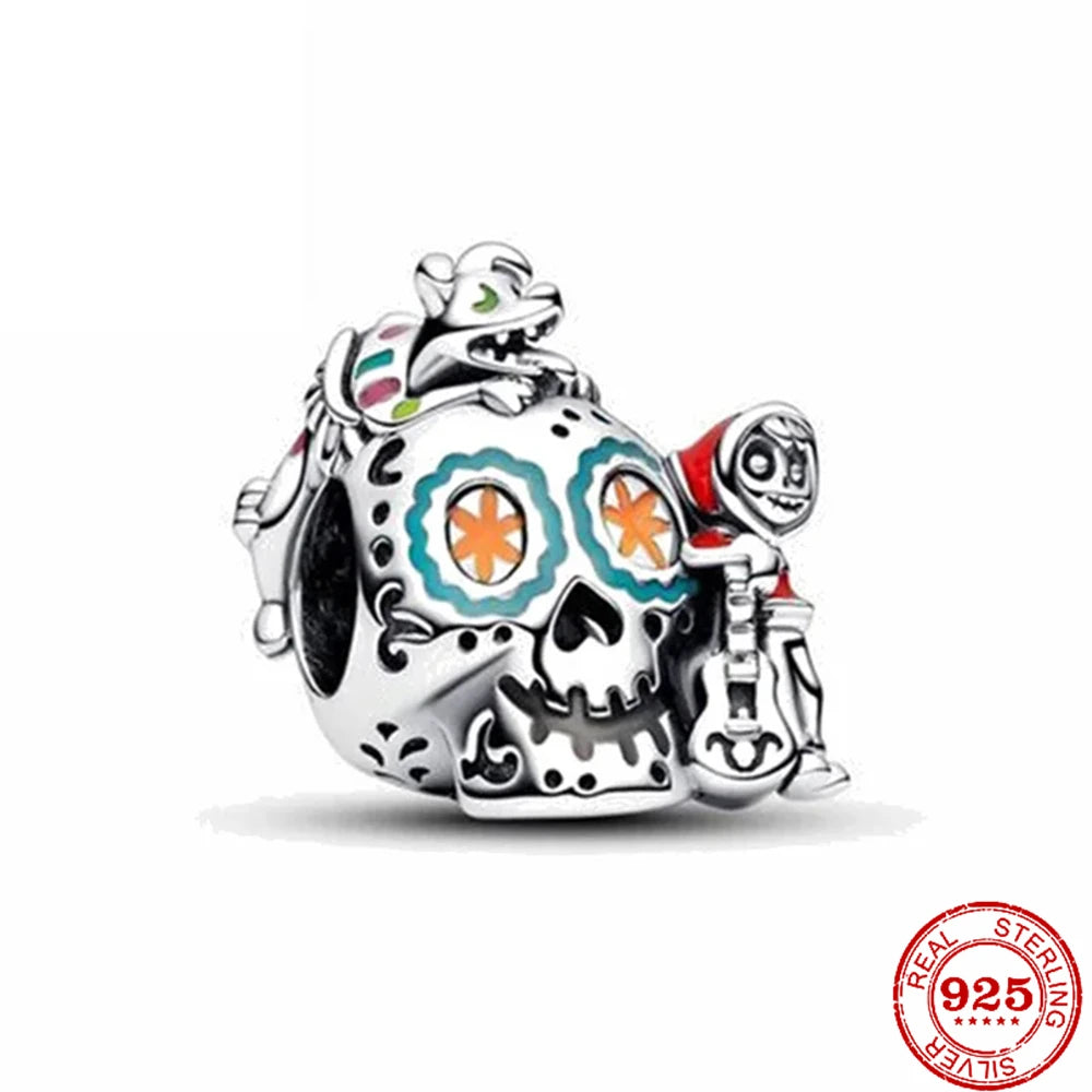 925 Sterling Silver Herocross 2024 Minnie Mickey Charm Beads Fit Original Pandora Bracelet DIY Jewelry Christmas Gift