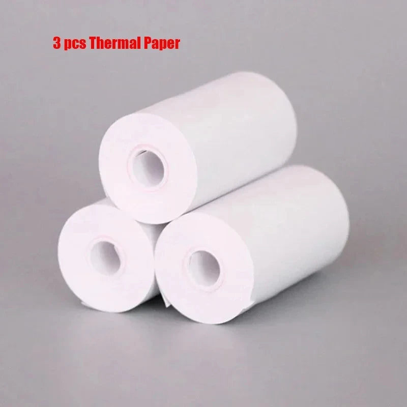 Printer Paper Thermal Paper 57mm Mini Photo Rolls 57*25MM White Color Gift DIY Sticker Label Receipt Bill Self-adhesive Paper