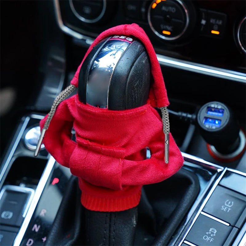 Gear Shift Mini Hoodie Cover Shift Cover Gear Handle Decoration Fits Manual Automatic Universal Car Shift Lever Interior Decor