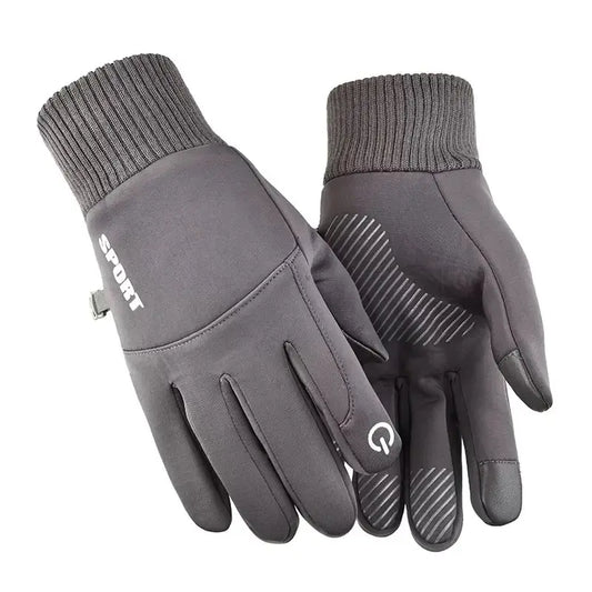 Winter Skiing Warm Gloves for Men Outdoor Cycling Waterproof, Non Slip, Thickened Female Couple Touch Screen Lamb Fleece