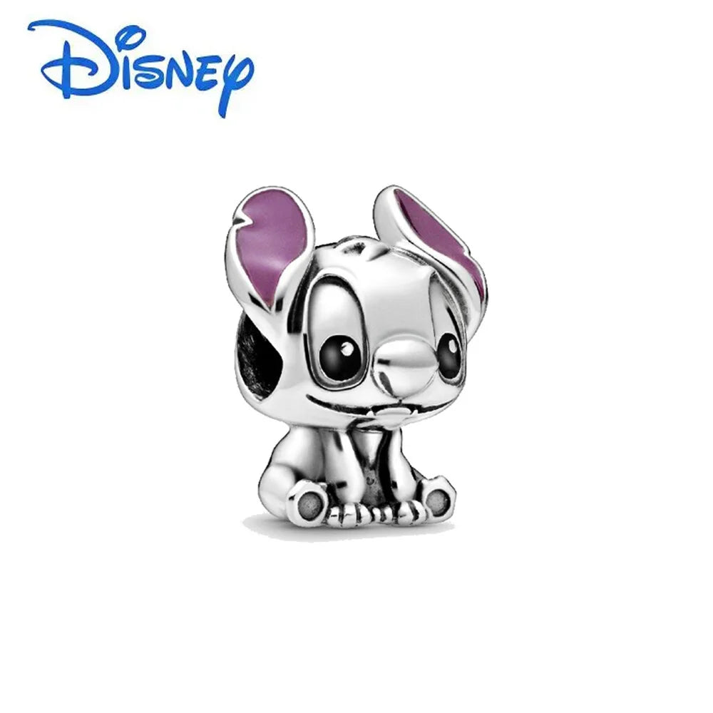 925 Silver Disney 100th Princess Pumpkin Cart Mickey Minnie Dumbo Charm Stitch Beads Fit Original Pandora Bracelets DIY Jewelry