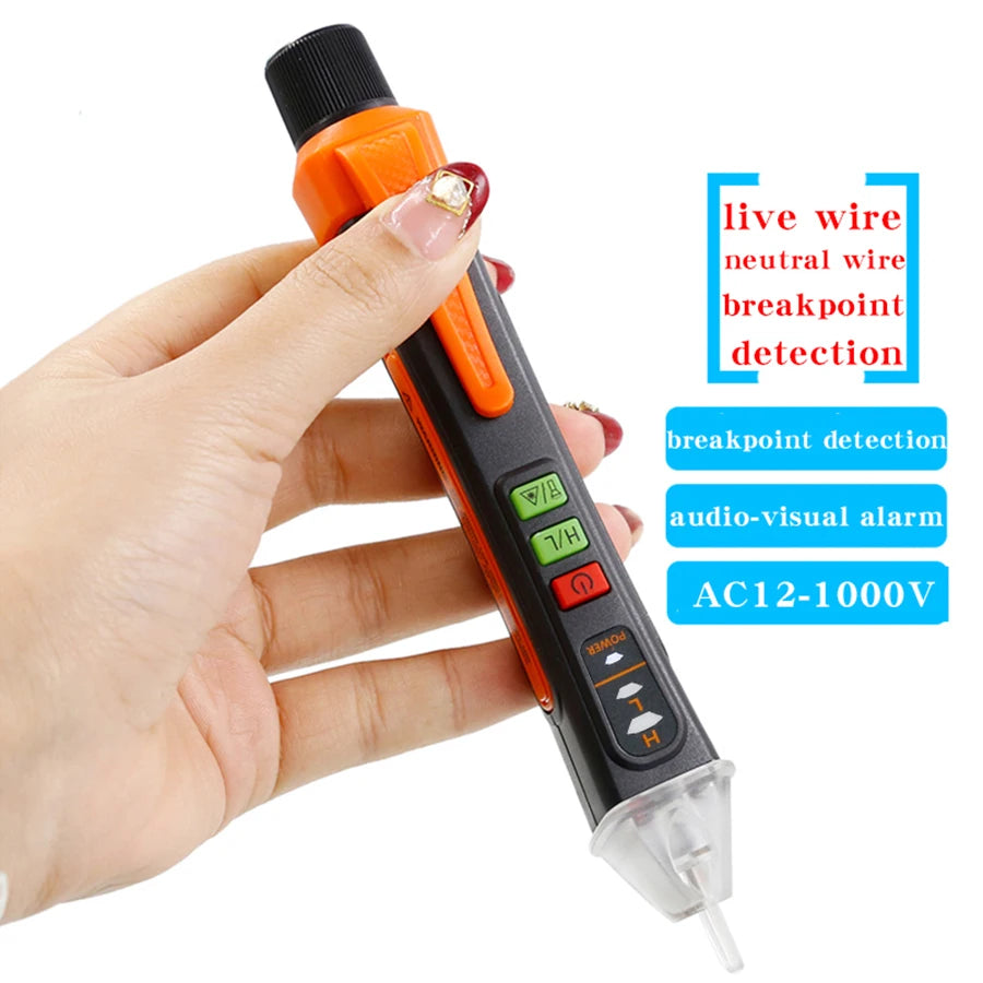 NJTY T02A Multifunction Non-Contact High Voltage Induction Tester, Live/Neutral Wire Detector, Household Electric Tester Pen