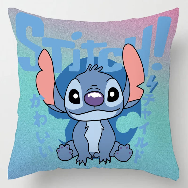 Anime Figure Disney Stitch Double Sided Print Pillowcase Kawaii Stitch Pillow Pillowcase Children Room Interior Decoration Gifts