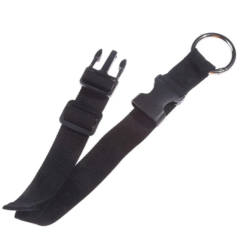 Portable Black Nylon Anti-theft Luggage Strap Holder Gripper Add Bag Handbag Clip Use To Carry Multitool