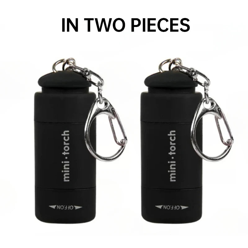 Outdoor Keychain Flashlight Rechargeable LED Mini Pocket Flashlight For Camping Hiking Emergencies