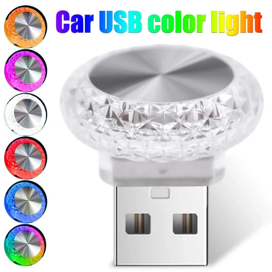 Car USB Ambient Lights LED Color Night Light Without Modification Car Interior Ambience Light Decoration Indoor Home Lamp