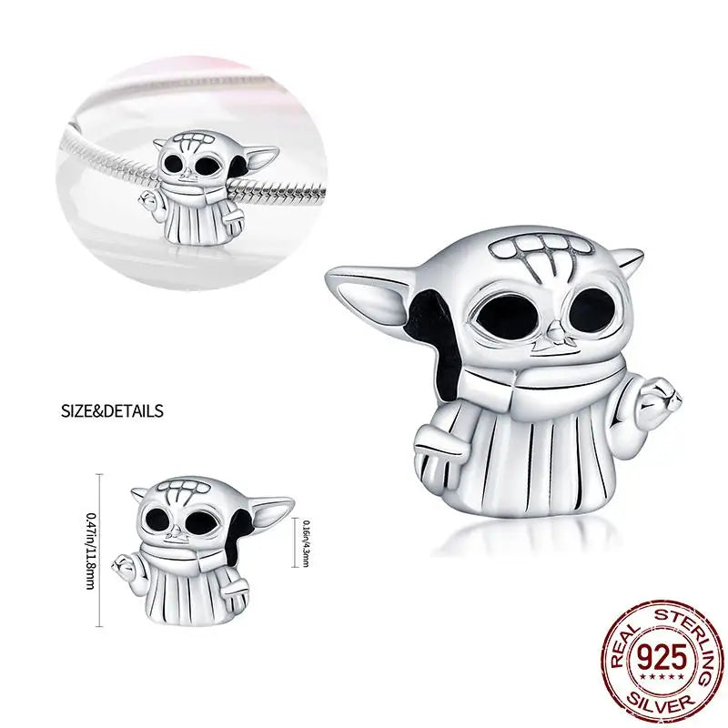 New Charm plata de ley 925 Silver Disney Star Warsries Mandalorian Helmet Charm Bead Fit Original brand bracelet Birthday Gift