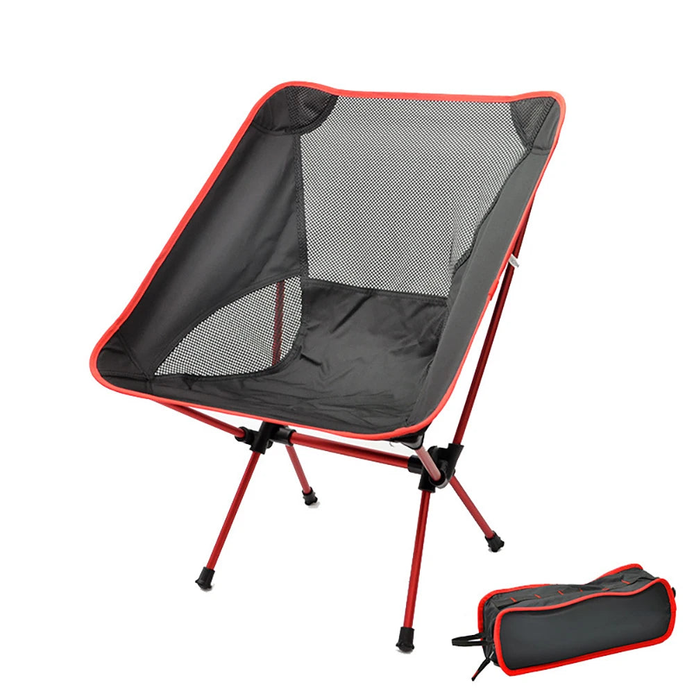 Detachable Portable Folding Moon Chair Outdoor Camping Chairs Beach Fishing Chair Ultralight Travel Hiking Picnic Seat Tools