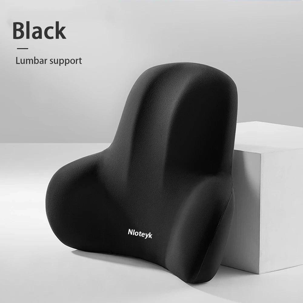 Car Headrest Lumbar Memory Foam Cervical Lumbar Support Universal Auto Headrest Backrest Pillow Office Car Interior Accessories