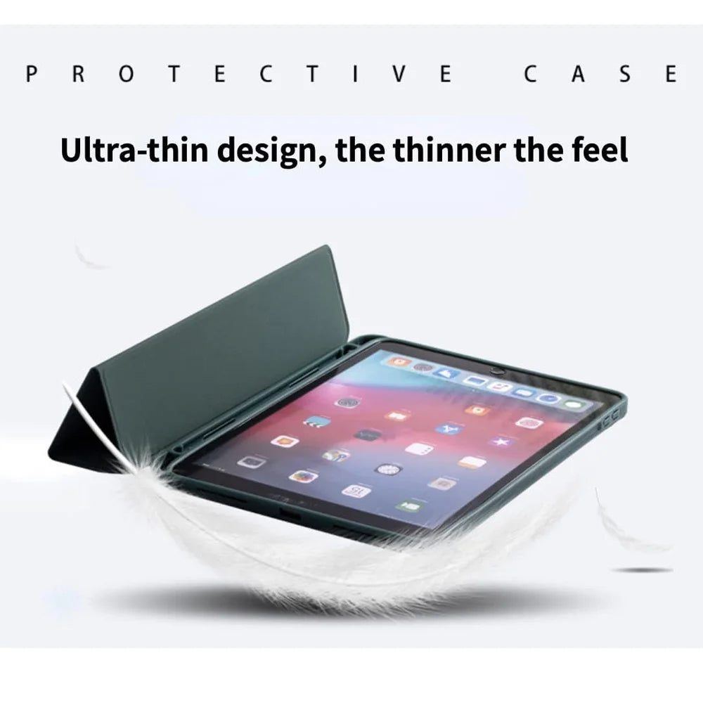 For iPad case PU Leather Tri-fold ebook Case For iPad mini/7/8/9- 7.9/8.3/9.7/10.2/10.9/11 inch Case Tablets Sleeve  Stand Cover