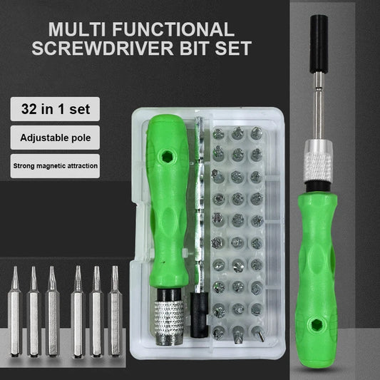 Mini 32-in-1 Precision Screwdriver Set Magnetic Bits Repair Tool Kit Screwdriver Bit Set Phone Mobile IPad Camera Maintenance