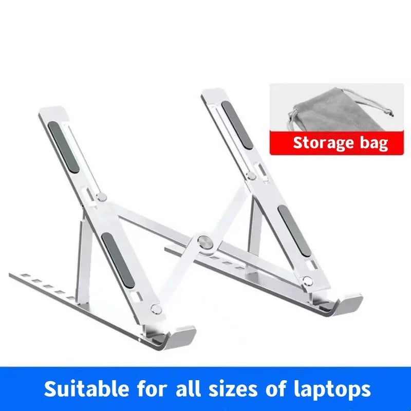 Aluminum Alloy Laptop Stand Portable Notebook Holder Foldable Computer Bracket Up to 17Inch Adjustable Accessories 2023 Hot Sale