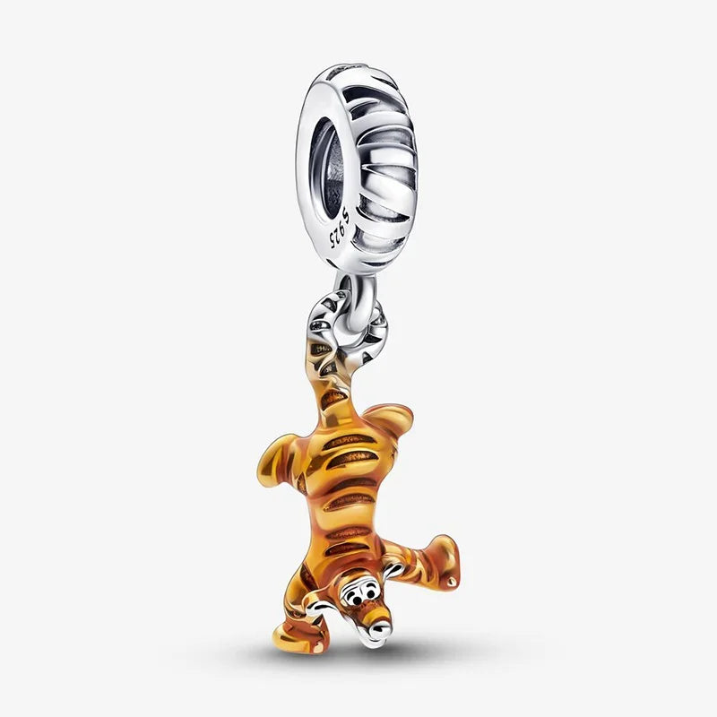 Disney 100th Princess Pumpkin Cart Mickey Minnie Dumbo Charm Stitch Beads Fit Original Pandora Bracelets DIY Jewelry Gifts Toy