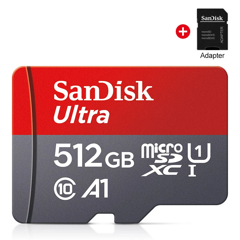 Sandisk Ultra A1 Micro SD Card 128GB Class 10 Flash TF Card 128GB Memory Card 128gb memoria disk for samrtphone + SD Adapter