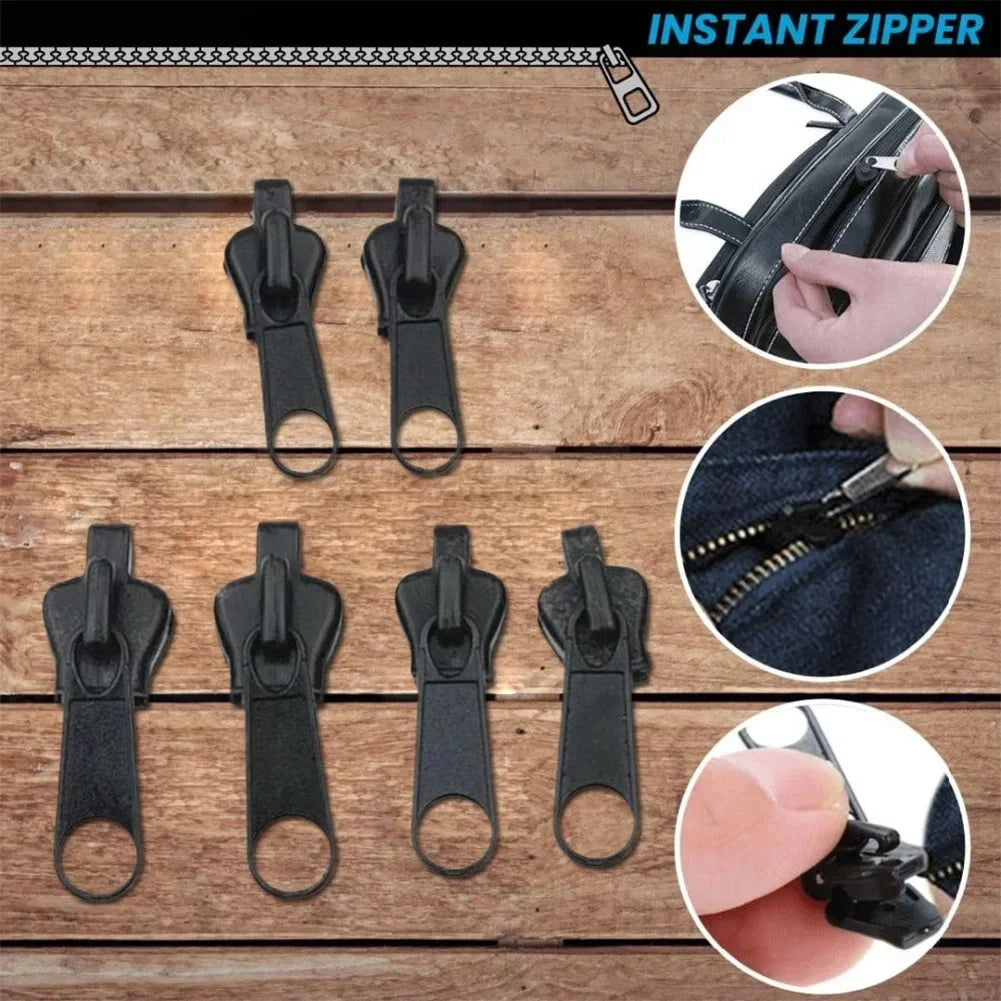 3 Sizes Universal Instant Fix Zipper Repair Kit Replacement Zip Slider Teeth Rescue Sewing Clothes Bag Zippers Tool Accessories