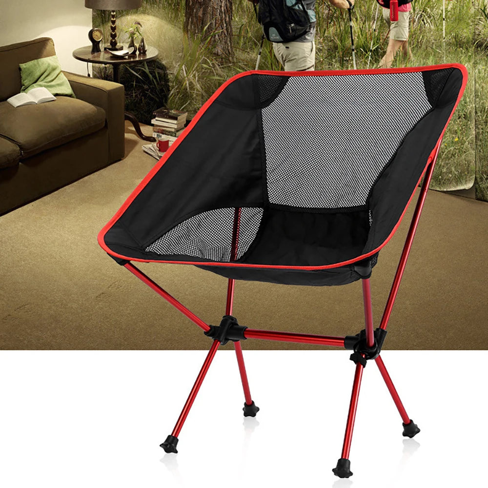 Detachable Portable Folding Moon Chair Outdoor Camping Chairs Beach Fishing Chair Ultralight Travel Hiking Picnic Seat Tools