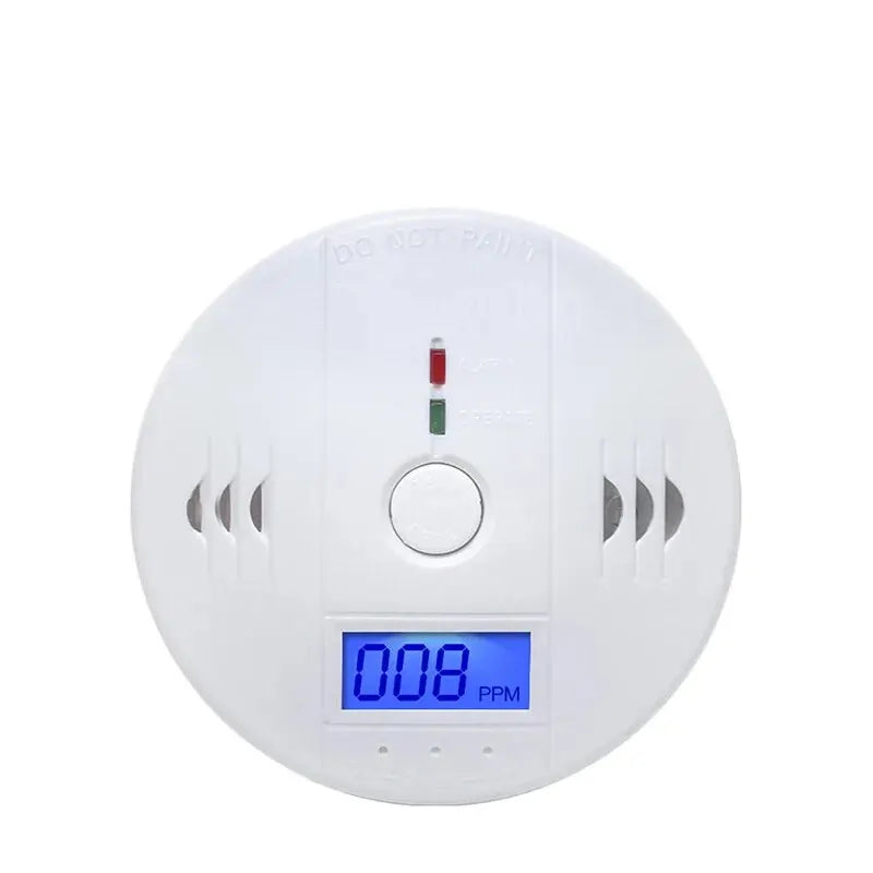 Independent CO Alarm Sensor Carbon Monoxide Alarm Detector 85dB High Sensitive Warning LCD Photoelectric Display for Home Hotel