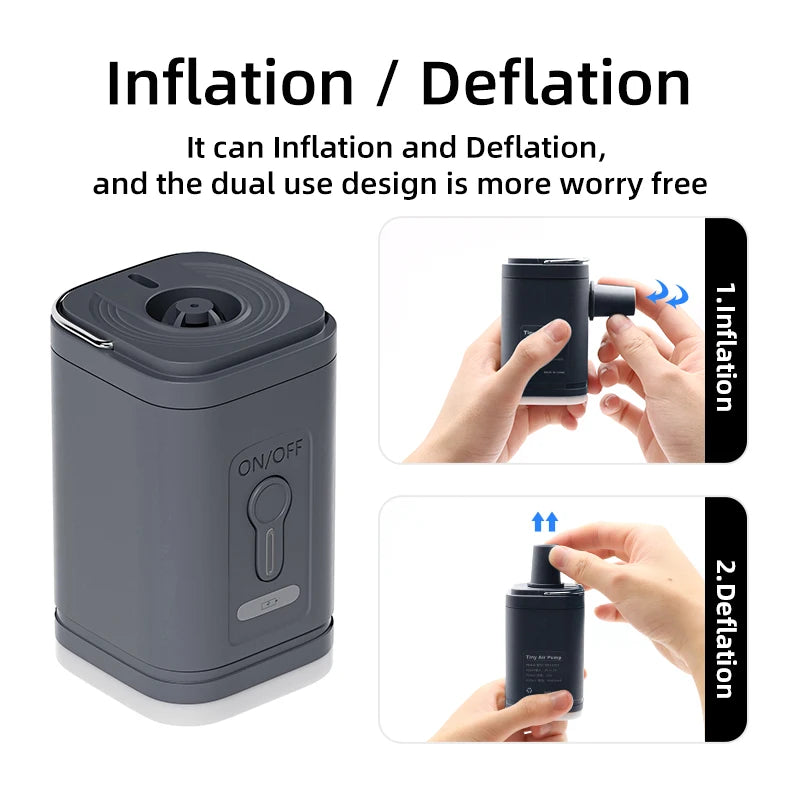 Electric Air Pump Portable Wireless Air Compressor Inflator/Deflator Pumps for Inflatable Cushions Air Beds Boat Swimming Ring