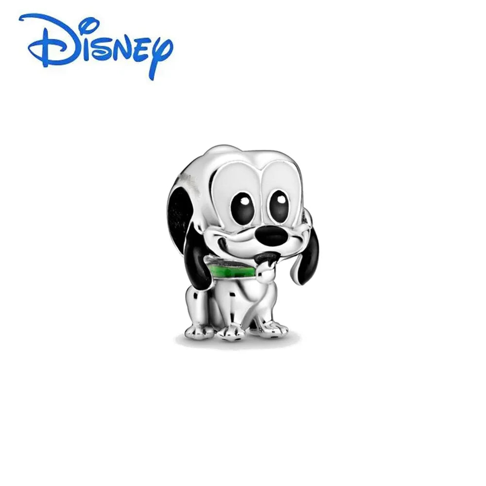 925 Silver Disney 100th Princess Pumpkin Cart Mickey Minnie Dumbo Charm Stitch Beads Fit Original Pandora Bracelets DIY Jewelry