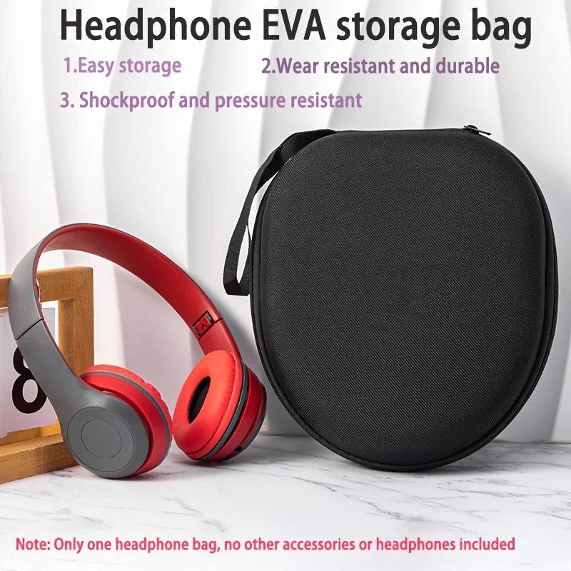 Headworn EVA earphone bag storage bag，Anti drop and anti pressure， Used for Iron Triangle B&O forSony JBL &forEdifier W820NB