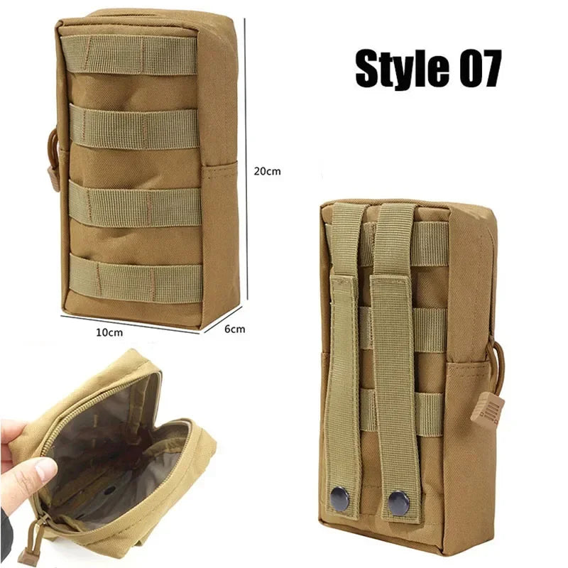 Molle waist bag, men's mobile phone bag, camping EDC bag