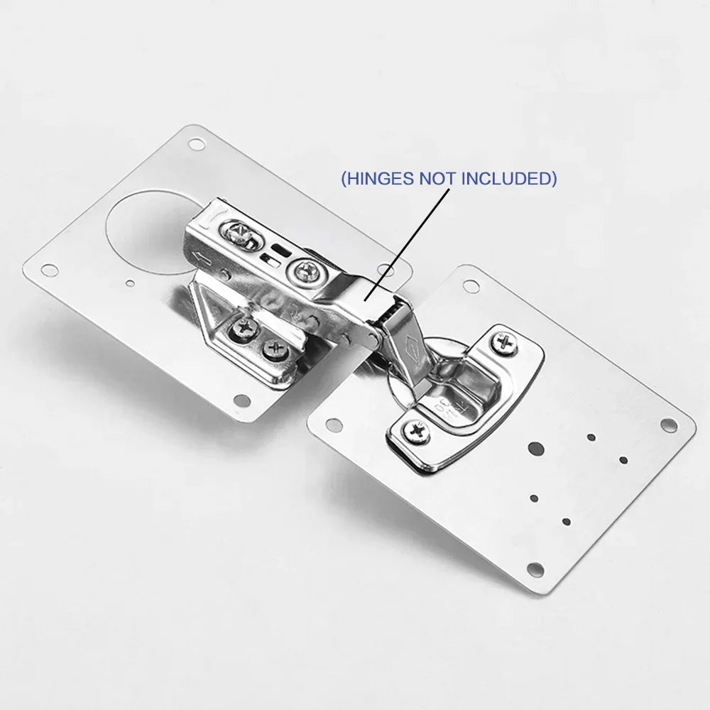 Kitchen Cabinet Hinge Repair Plate Stainless Steel Furniture Drawer Hinge Fixing Plate Table Cabinet Window Door Repair 1/2/4Pcs