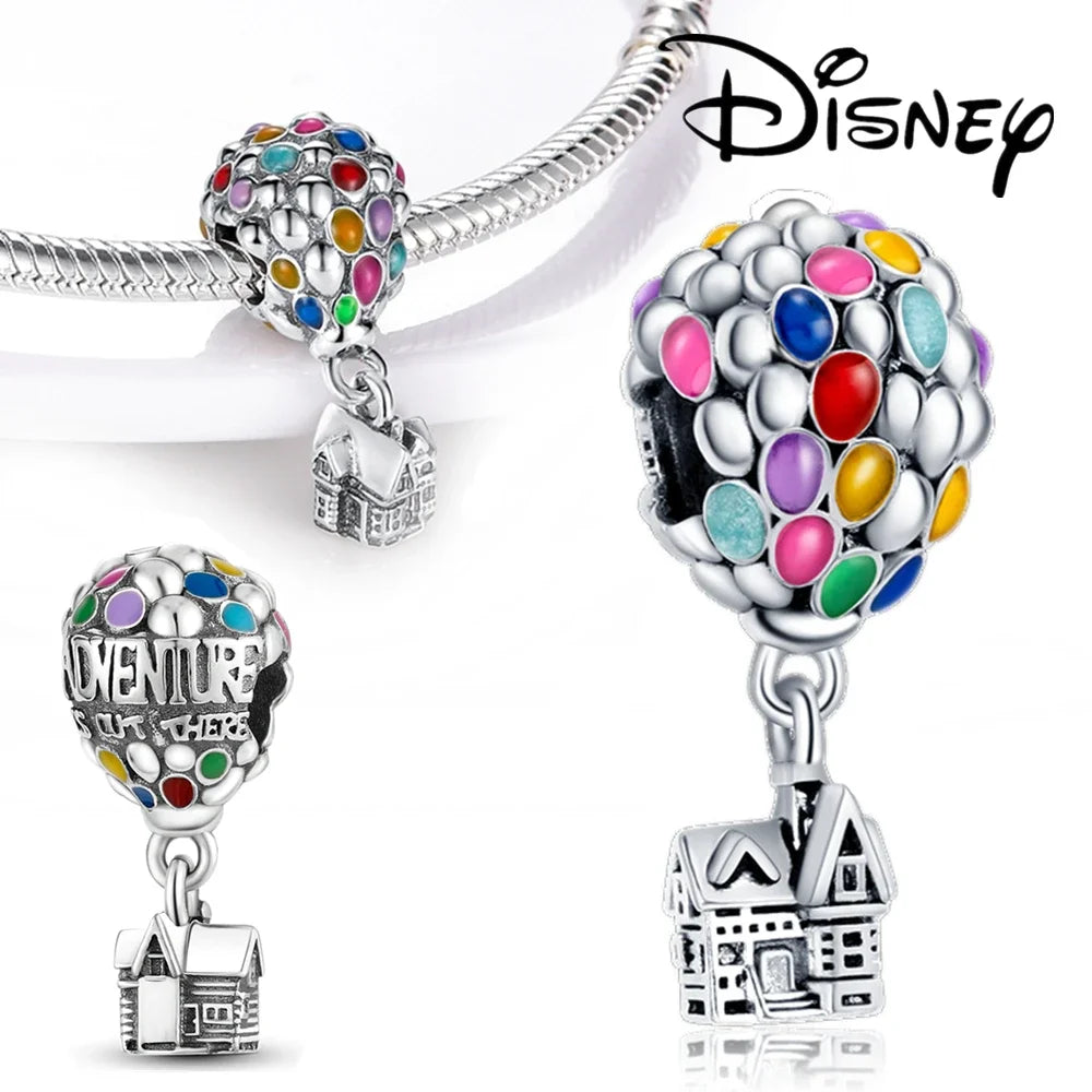 Disney 925 Silver Dumbo Clip Charm Mickey Minnie Love Heart Beads Fit Original Pandora Bracelets DIY Pendant Women Jewelry Girl