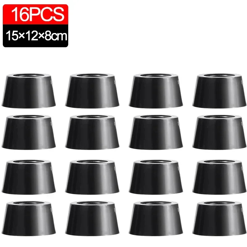 8/40pcs Anti Slip Furniture Foot Black Speaker Cabinet Bed Table Box Conical Rubber Shock Pad Floor Protector Furniture Parts