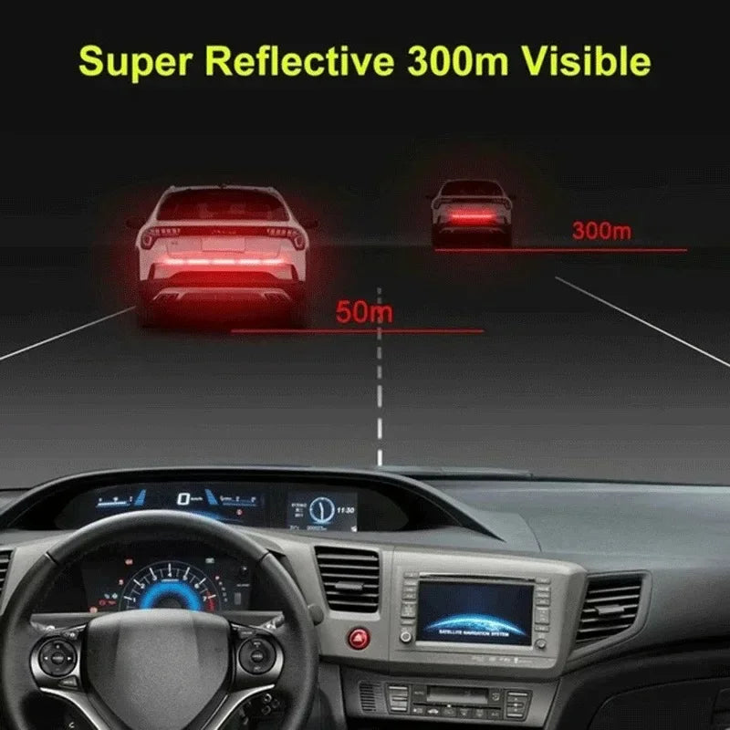 90cm Car Sticker Reflective Warning Safety Tape Anti Collision Warning Reflective Sticker for Automobile Trunk Night Reflective