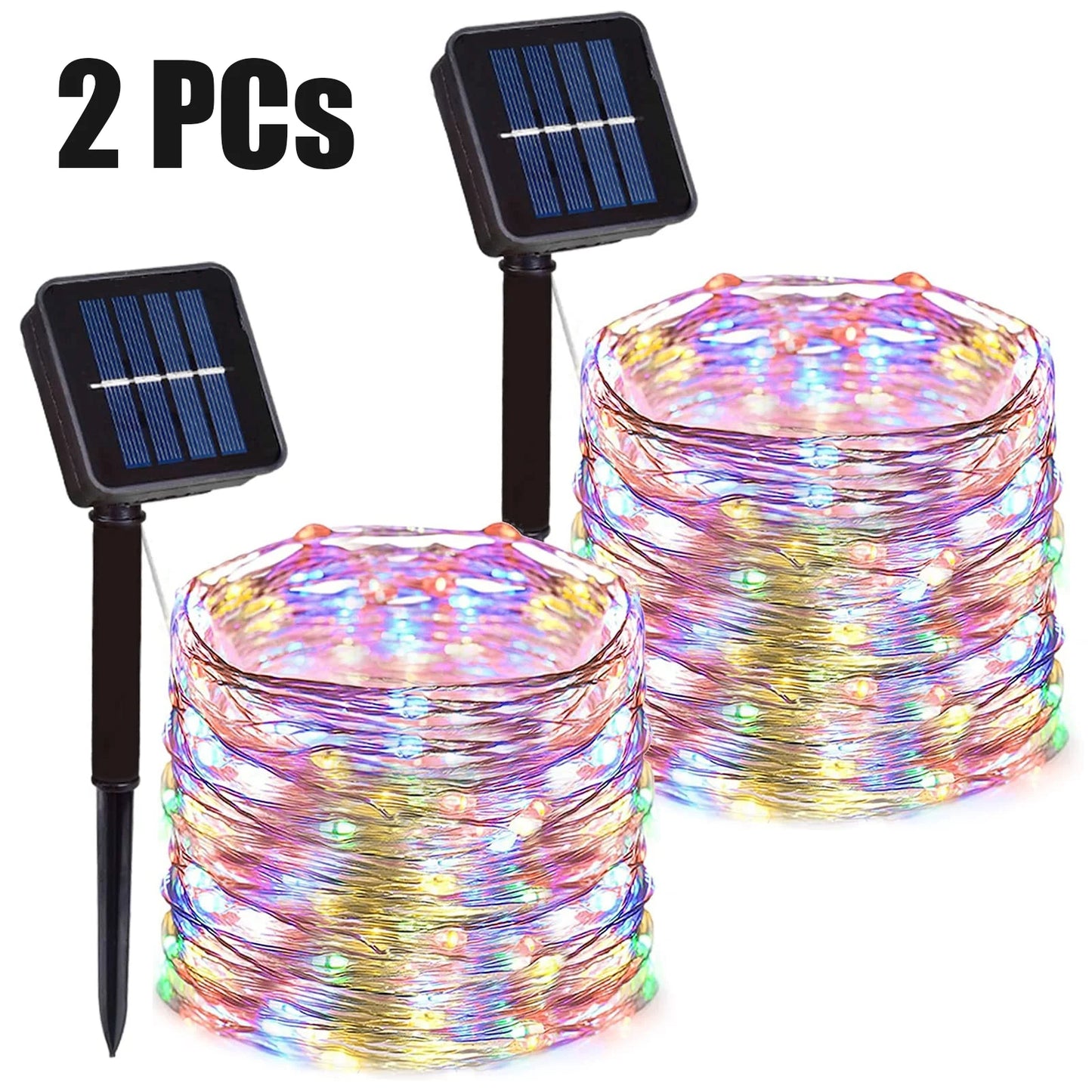 Outdoor Solar String Light 500/300/200/100/50 LED Fairy Garland 8 Mode Garden Yard Party Christmas Decoration Copper Wire Lamp