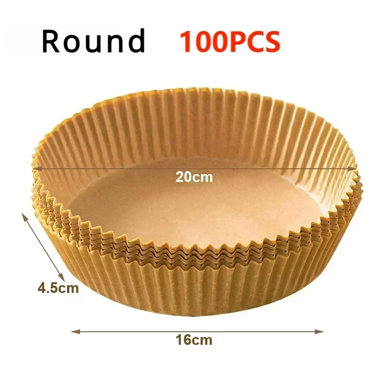 Disposable Air Fryer Paper Non-Stick Kitchen Baking Airfryer Mat Oilproof Micro-wave Barbecue Pad Baking Paper Liner Accessories