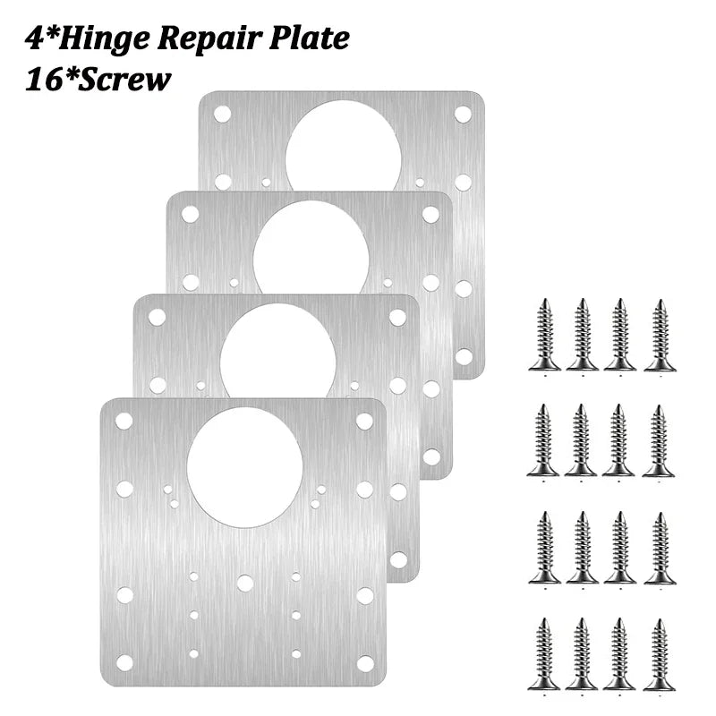 Kitchen Cabinet Hinge Repair Plate Stainless Steel Furniture Drawer Hinge Fixing Plate Table Cabinet Window Door Repair 1/2/4Pcs