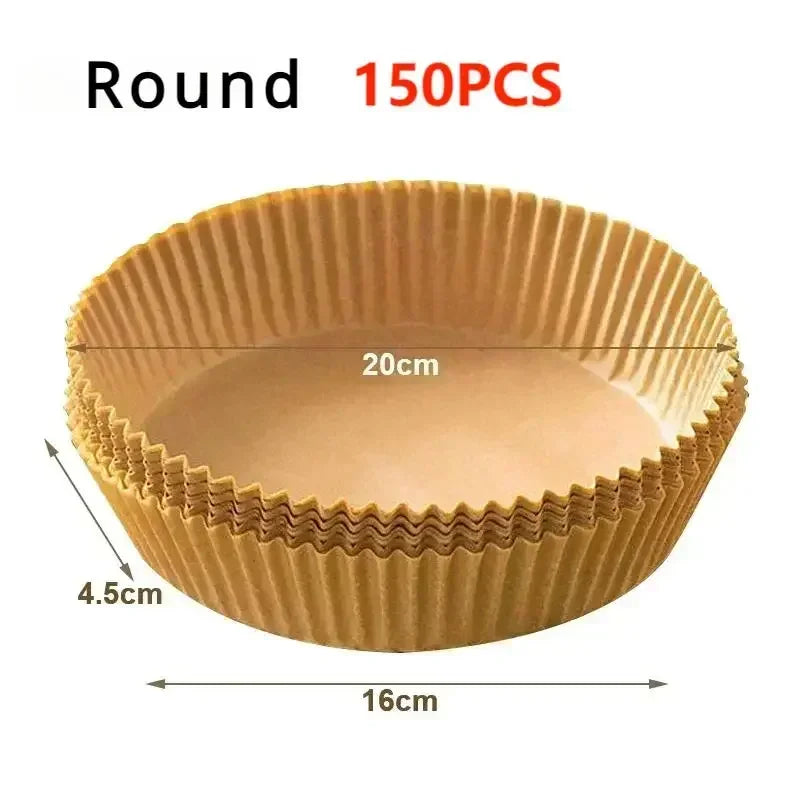 Disposable Air Fryer Paper Non-Stick Kitchen Baking Airfryer Mat Oilproof Micro-wave Barbecue Pad Baking Paper Liner Accessories