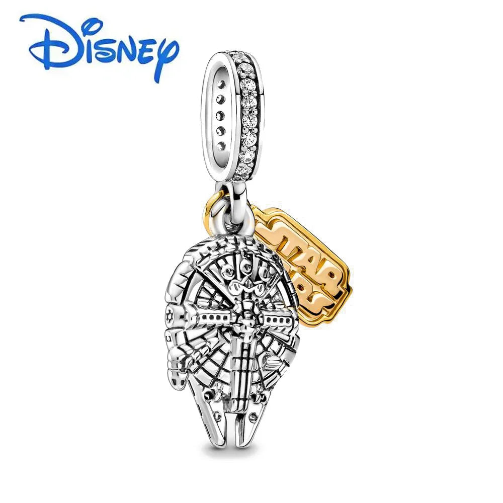 925 Silver Disney 100th Princess Pumpkin Cart Mickey Minnie Dumbo Charm Stitch Beads Fit Original Pandora Bracelets DIY Jewelry